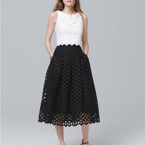White House Black Market Geo Latice Skirt Sz 0